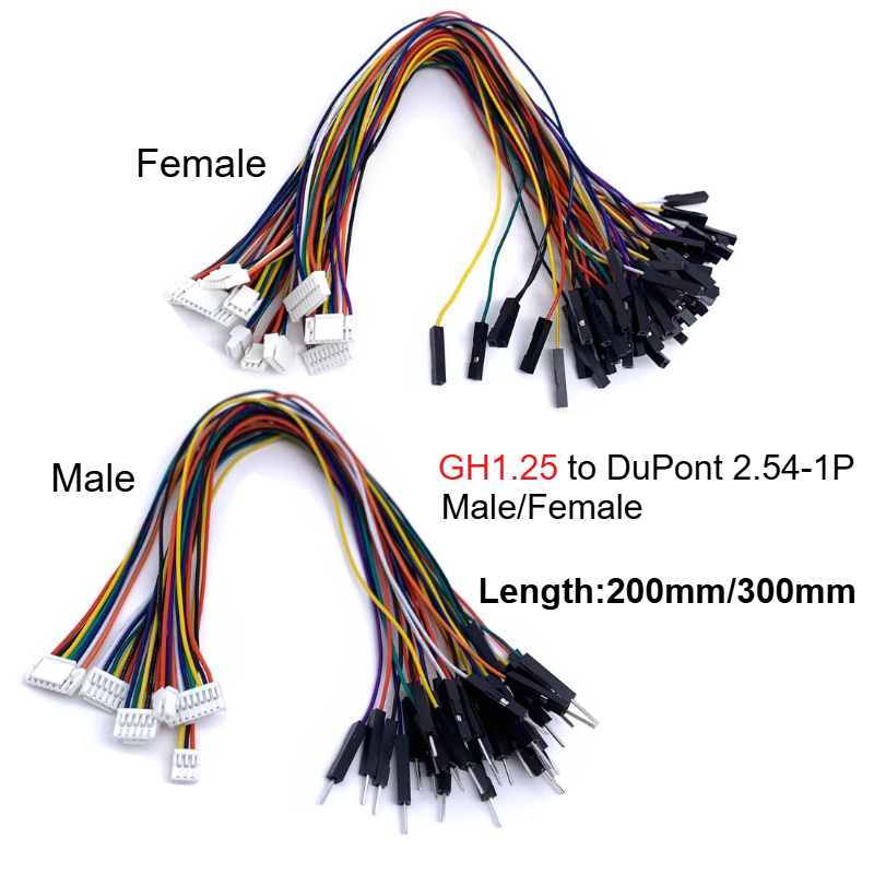 Drone Kit Hexacopter - 5PCS GH1.25 2P-6Pin-Dupont 2.54-1P 남성/여성 케이블