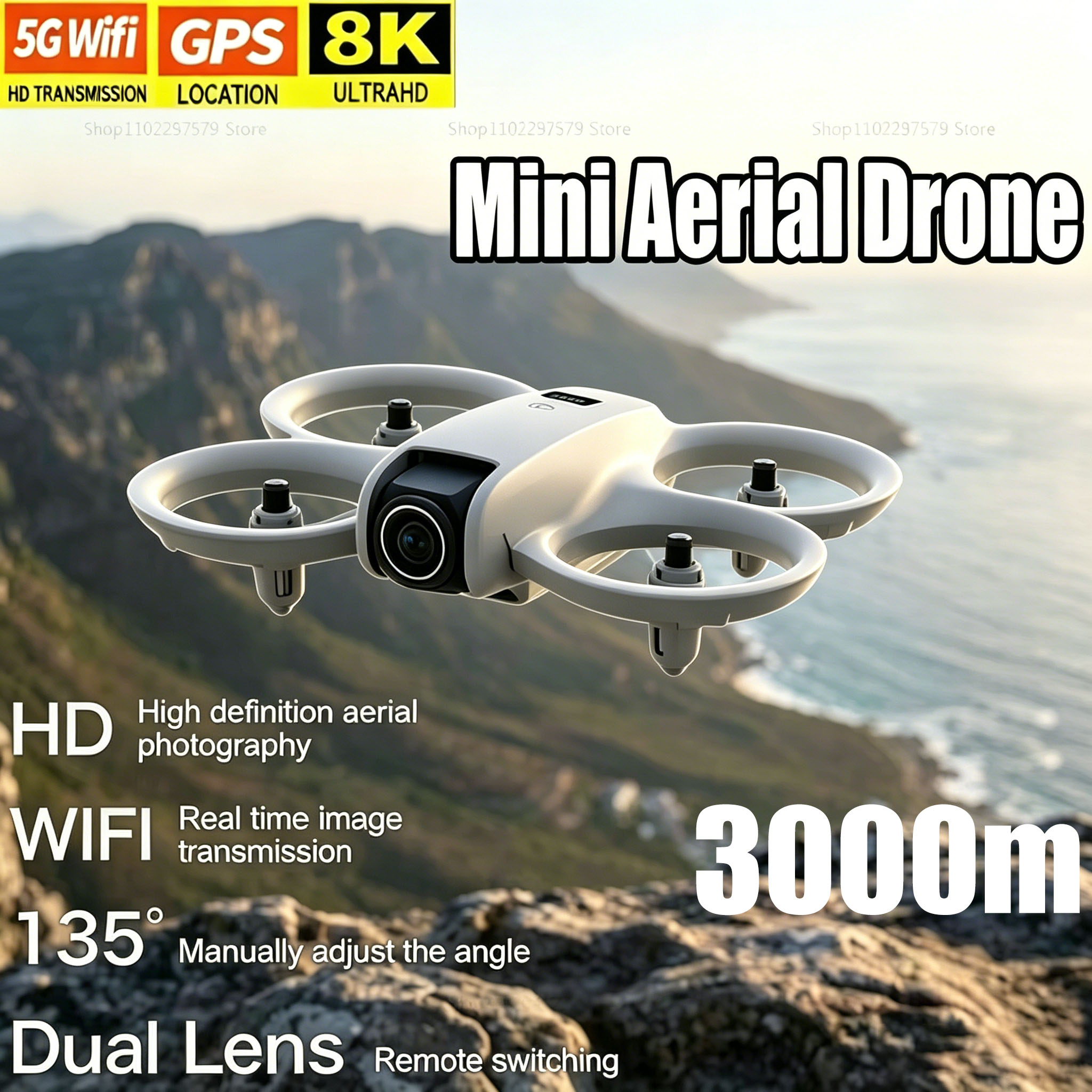 Drone Kit Tricopter - 8K HD 카메라가 장착된 미니 드론