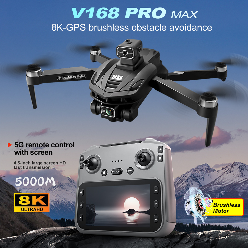 Drone Kit Professional - V168 PRO Max GPS 드론 8K