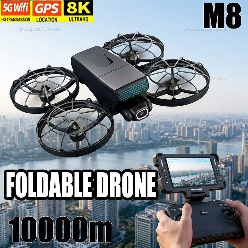 새로운 드론 M8 GPS 8K 프로페셔널 HD 360  - Drone Kit With Camera 리뷰 및 가격
