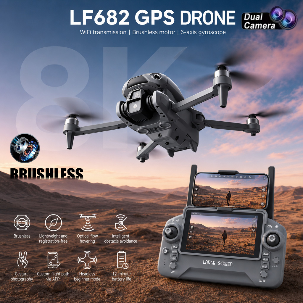 새로운 LF682 드론 8K 듀얼 카메라 FPV 전문가 - Drone Kit With Camera 리뷰 및 가격